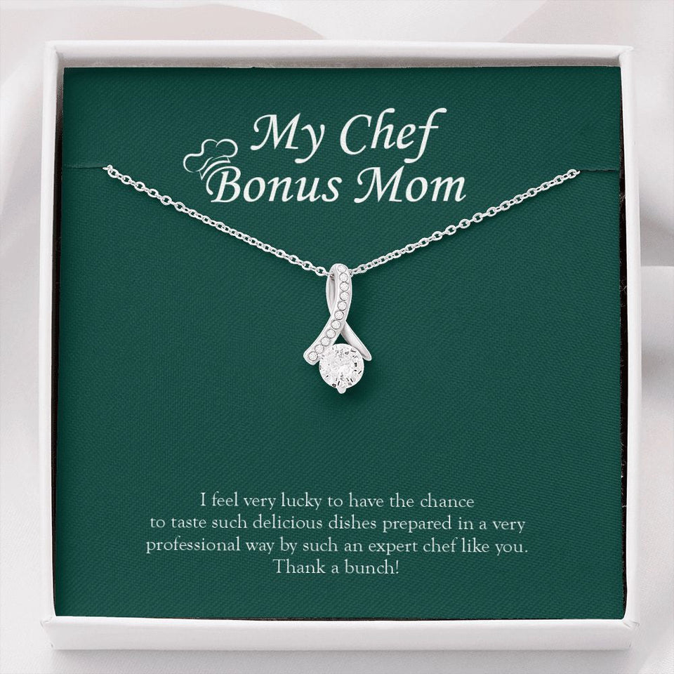 "Expert Chef Like You" Chef Bonus Mom Necklace Gift From Daughter Son Alluring Beauty Pendant Jewelry Box Birthday Christmas Thanksgiving Valentines