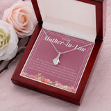 "Love You As My Own Mom" Mother In Law Necklace Gift From Daughter-In-Law Son-In-Law Alluring Beauty Pendant Jewelry Box Birthday Christmas Thanksgiving Anniversary