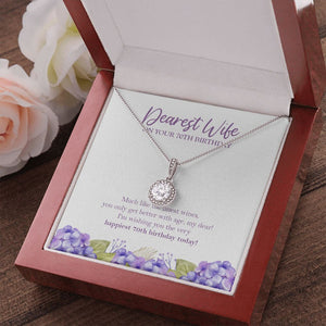 "Finest Of Wines" Wife 70th Birthday Necklace Gift From Husband Eternal Hope Pendant Jewelry Box
