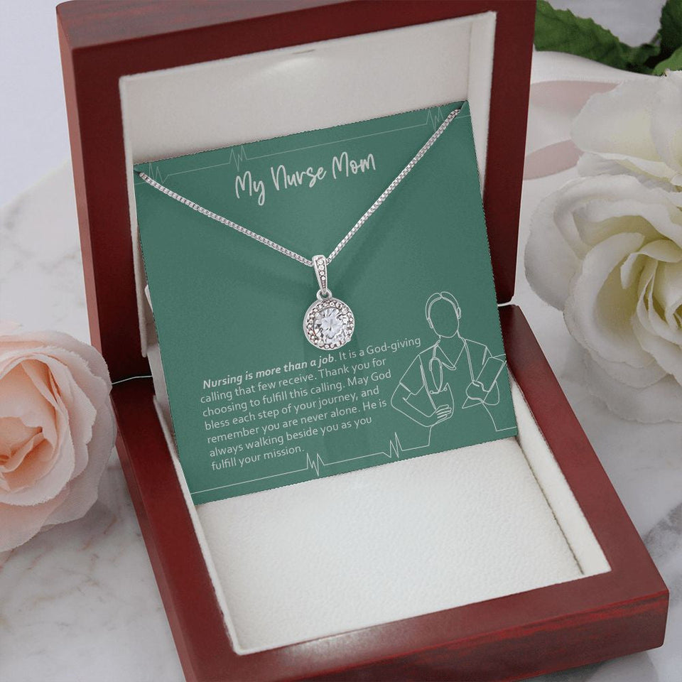 "God-giving Calling" Nurse Mom Necklace Gift From Daughter Son Eternal Hope Pendant Jewelry Box Promotion Graduation Birthday Christmas