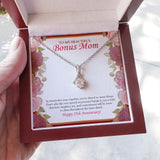 "In 25 Years Together" Beautiful Bonus Mom 25th Wedding Anniversary Necklace Gift From Daughter Son Alluring Beauty Pendant Jewelry Box
