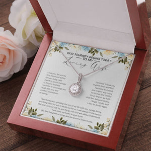 "Our Love Has Given Us Wings" Loving Wife Wedding Day Necklace Gift From Husband Groom Eternal Hope Pendant Jewelry Box