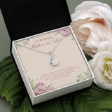 "Raised The Man Of My Dreams" Lovely Mother In Law Wedding Necklace Gift From Bride Daughter-In-Law Alluring Beauty Pendant Jewelry Box