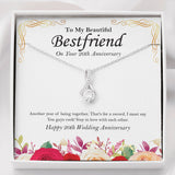 "That's a Record" Beautiful Bestfriend 20th Wedding Anniversary Necklace Gift From Bestie BFF Soul Sister Alluring Beauty Pendant Jewelry Box