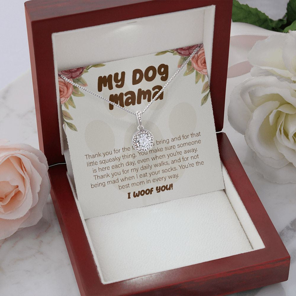 "That Little Squeaky Thing" Dog Mama Necklace Gift From Bestfriend Family Eternal Hope Pendant Jewelry Box Birthday Christmas Thanksgiving