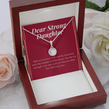 "You Are My Strength" Strong Daughter Necklace Gift From Mom Dad Eternal Hope Pendant Jewelry Box Birthday Christmas Wedding Graduation