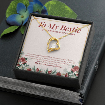 "It's A Special Day" Bestfriend 10th Wedding Anniversary Necklace Gift From Bestie BFF Soul Sister Forever Love Pendant Jewelry Box