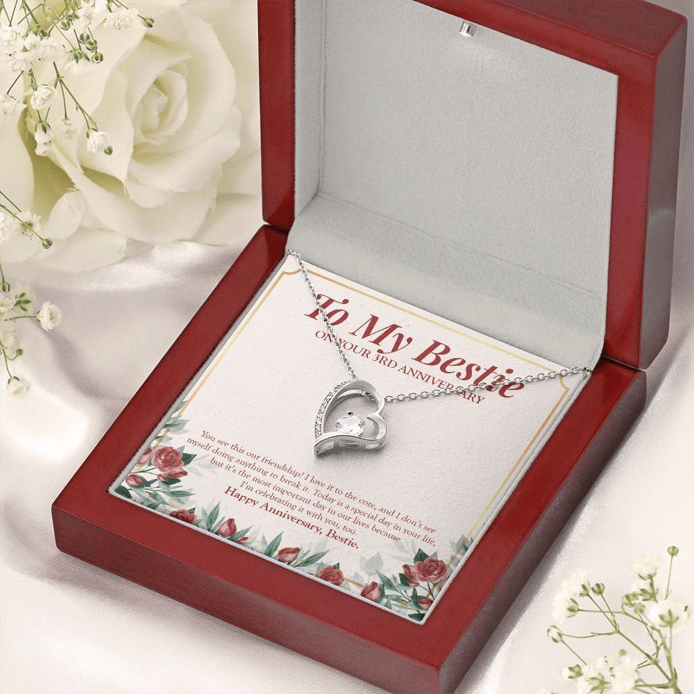 "Doing Anything To Break" Bestfriend 3rd Wedding Anniversary Necklace Gift From Bestie BFF Soul Sister Forever Love Pendant Jewelry Box