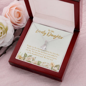 "The Sweetness You Add" Lovely Daughter Necklace Gift From Mom Dad Alluring Beauty Pendant Jewelry Box Birthday Christmas New Year Graduation