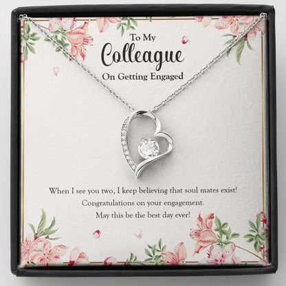 "See You Two" Colleague Engagement Necklace Gift From Co-Worker Friend Forever Love Pendant Jewelry Box