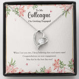 "See You Two" Colleague Engagement Necklace Gift From Co-Worker Friend Forever Love Pendant Jewelry Box