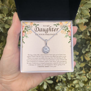 "Blessing Of Life" Pregnant Daughter Necklace Gift From Mom Eternal Hope Pendant Jewelry Box Baby Shower Birthday Christmas