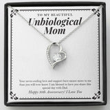 "Blessed To Have You" Beautiful Unbiological Mom 30th Wedding Anniversary Necklace Gift From Daughter Son Forever Love Pendant Jewelry Box