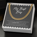 "Loss Of Self-Belief" Best Boy Son Necklace Gift From Dad Cuban Link Chain Jewelry Box Christmas Thanksgiving New Year Birthday