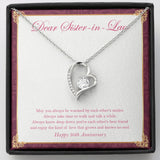 "Each Other's Warm Smiles" Sister In Law 30th Anniversary Gift From Sister-In-Law Brother-In-Law Forever Love Pendant Jewelry Box