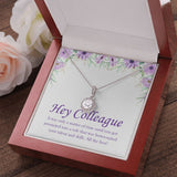 "Better Suited Your Talent And Skills" Colleague Job Promotion Necklace Gift From Co-worker Friends Eternal Hope Pendant Jewelry Box