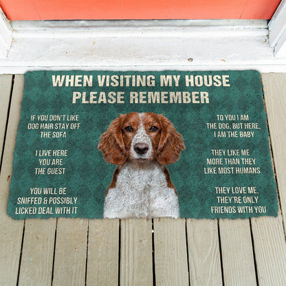 3D Please Remember Welsh Springer Spaniel Dogs House Rules Doormat