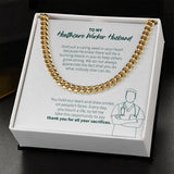 "Caring Seed In Your Heart" Healthcare Worker Husband Necklace Gift From Wife Cuban Link Chain Jewelry Box Thanksgiving Birthday Christmas