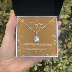"God Given" Daughter Engagement Necklace Gift From Dad Eternal Hope Pendant Jewelry Box