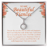 "Fills Me with Such Happiness" Beautiful Fiancee Necklace Gift From Fiance Boyfriend Future Husband Eternal Hope Pendant Jewelry Box Wedding Engagement Birthday Valentines