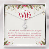 "Unconditional Love" Wife Christmas Necklace Gift From Husband Alluring Beauty Pendant Jewelry Box