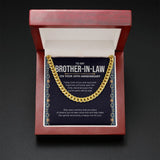 "Fifty Cherished Years" Brother In Law 30th Wedding Anniversary Necklace Gift From Sister-In-Law Brother-In-Law Cuban Link Chain Jewelry Box