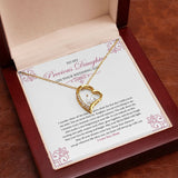 "Treasure Every Moment" Precious Daughter Wedding Day Necklace Gift From Mom Forever Love Pendant Jewelry Box