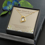 "Binded By String Of Love" Sister In Law 1st Wedding Anniversary Necklace Gift From Sister-In-Law Brother-In-Law Forever Love Pendant Jewelry Box