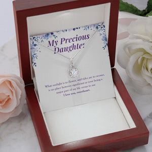 "A Major Part Of My Life" Precious Daughter Necklace Gift From Mom Dad Eternal Hope Pendant Jewelry Box Birthday Graduation Christmas New Year