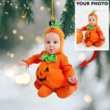 Custom Photo Ornament For Baby Cute, New Baby Christmas Ornament, Personalized Image Baby Acrylic Hanging Ornament