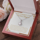 "You Never Give Up" Master's Degree Graduation Necklace Gift From Mom Dad Bestfriend Grandparents Eternal Hope Pendant Jewelry Box