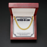 "A Love Like Yours" Amazing Father In Law 10th Wedding Anniversary Necklace Gift From Daughter-In-Law Son-In-Law Cuban Link Chain Jewelry Box