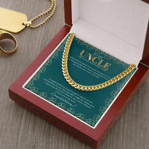 "God Has Chosen" Uncle Wedding Day Necklace Gift From Nephew Niece Cuban Link Chain Jewelry Box