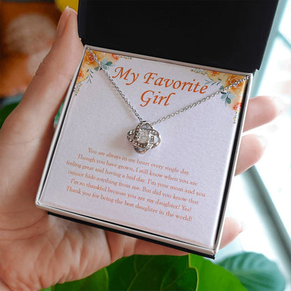 "Every Single Day" Favorite Girl Necklace Gift From Mom Dad Forever Love Pendant Jewelry Box Birthday Graduation Christmas Wedding