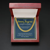 "See Through My Eyes" Boyfriend Graduation Necklace Gift From Girlfriend Cuban Link Chain Jewelry Box