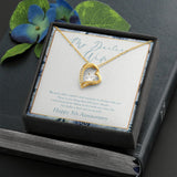 "Always Keep Falling" Darling Wife 5th Wedding Anniversary Necklace Gift  From Husband Forever Love Pendant Jewelry Box