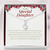 "Equal Your Beauty" Special Daughter Necklace Gift From Mom Dad Alluring Beauty Pendant Jewelry Box Birthday Graduation Christmas New Year