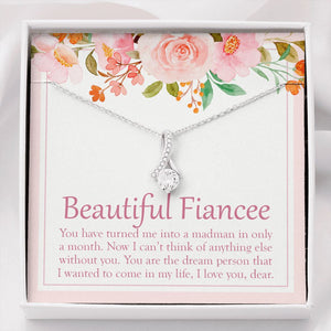 "Can't Think of Anyone Else" Beautiful Fiancee Necklace Gift From Fiancee Boyfriend Future Husband Alluring Beauty Pendant Jewelry Box Wedding Engagement Birthday Valentines