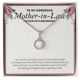 "Family With Heart and Joy" Gorgeous Mother In Law 20th Wedding Anniversary Necklace Gift From Daughter-In-Law Son-In-Law Eternal Hope Pendant Jewelry Box