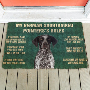 3D German Shorthaired Pointers's Rules Doormat