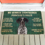 3D German Shorthaired Pointers's Rules Doormat
