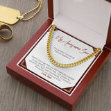 "Dedicating Yourself To Your Dream" Awesome Son Necklace Gift From Dad Cuban Link Chain Jewelry Box Birthday Graduation Christmas New Year