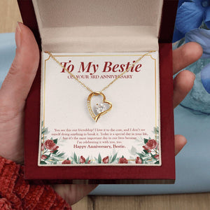"Doing Anything To Break" Bestfriend 3rd Wedding Anniversary Necklace Gift From Bestie BFF Soul Sister Forever Love Pendant Jewelry Box
