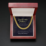 "Fantastic Year Ahead" Spectacular Father 40th Birthday Necklace Gift From Daughter Son Cuban Link Chain Jewelry Box