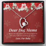 "Thanks For The Belly Rubs" Dog Mom Necklace Gift From Fur Baby Forever Love Pendant Jewelry Box Birthday Christmas Thanksgiving