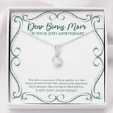 "Days Be Filled With Love" Dear Bonus Mom 20th Wedding Anniversary Necklace Gift From Daughter Son Alluring Beauty Pendant Jewelry Box