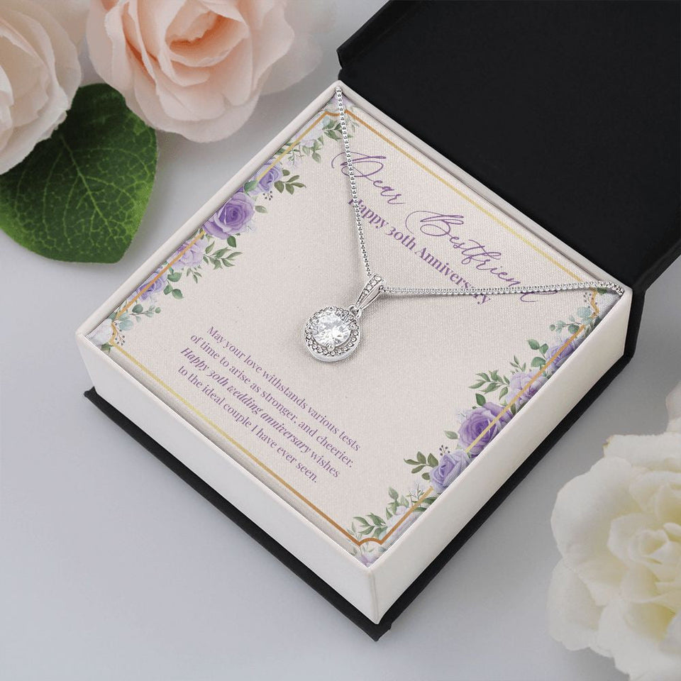 "Stronger And Cheerier" Dear Bestfriend 30th Wedding Anniversary Necklace Gift From BFF Soul Sister Best Friend Eternal Hope Pendant Jewelry Box