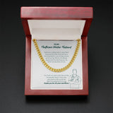 "Caring Seed In Your Heart" Healthcare Worker Husband Necklace Gift From Wife Cuban Link Chain Jewelry Box Thanksgiving Birthday Christmas