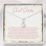 "Each Other To Depend" Soul Sister Necklace Gift From Bestfriend BFF Bestie Alluring Beauty Pendant Jewelry Box Thanksgiving Christmas Birthday Valentines