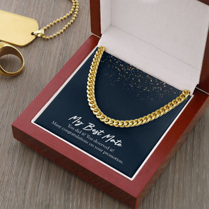 "You Deserved It" Best Mate Promotion Necklace Gift From Bestfriend Bestie BFF Cuban Link Chain Jewelry Box